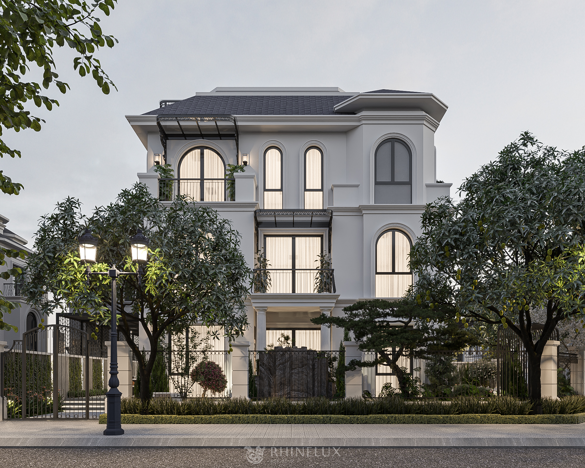 Biệt thự đơn lập 3 tầng Vinhomes Green Villas GV7-08A - Biệt thự mái dốc 3 tầng