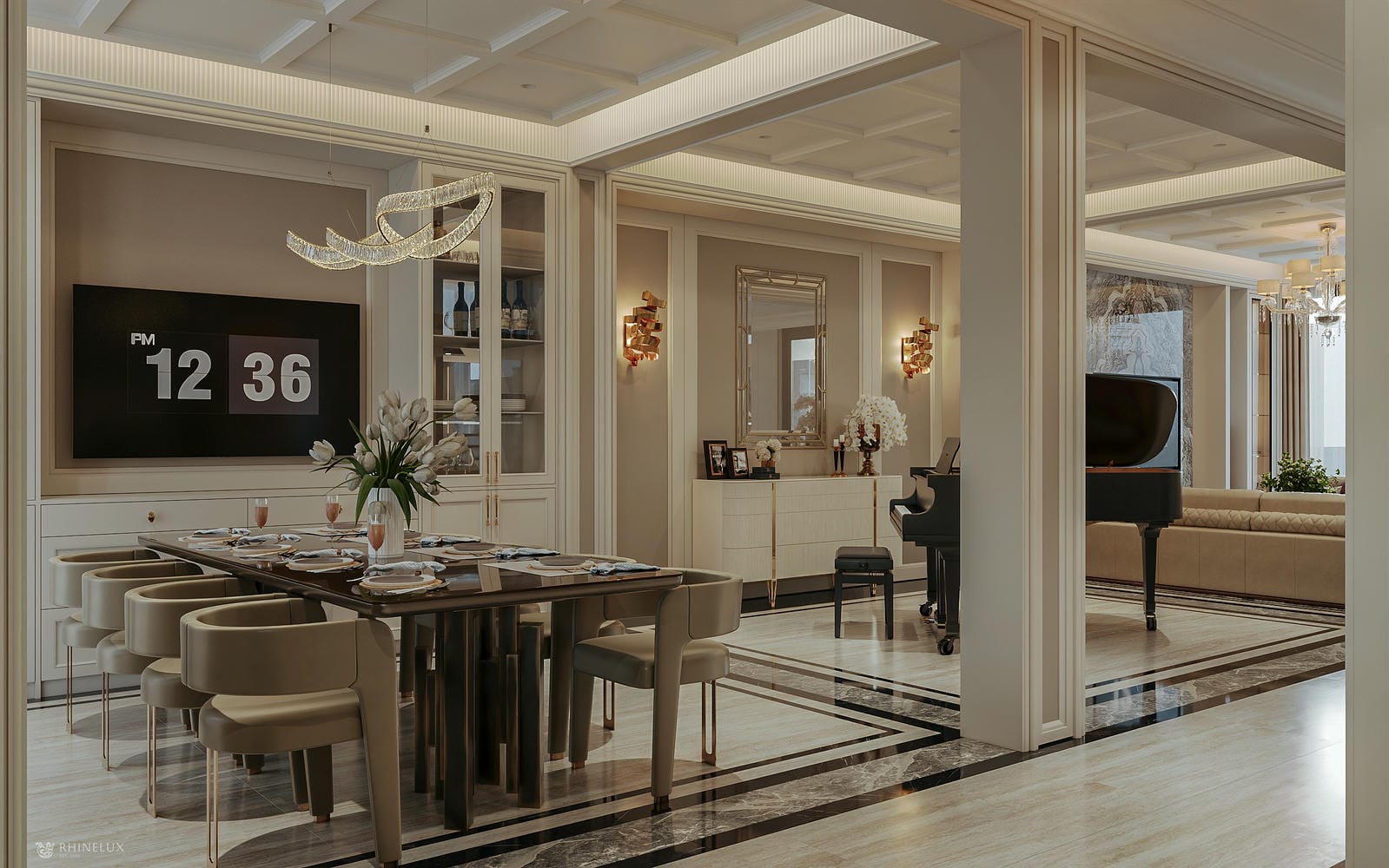 Khu vực khách biết biệt thự song lập Louis City Hoàng Mai