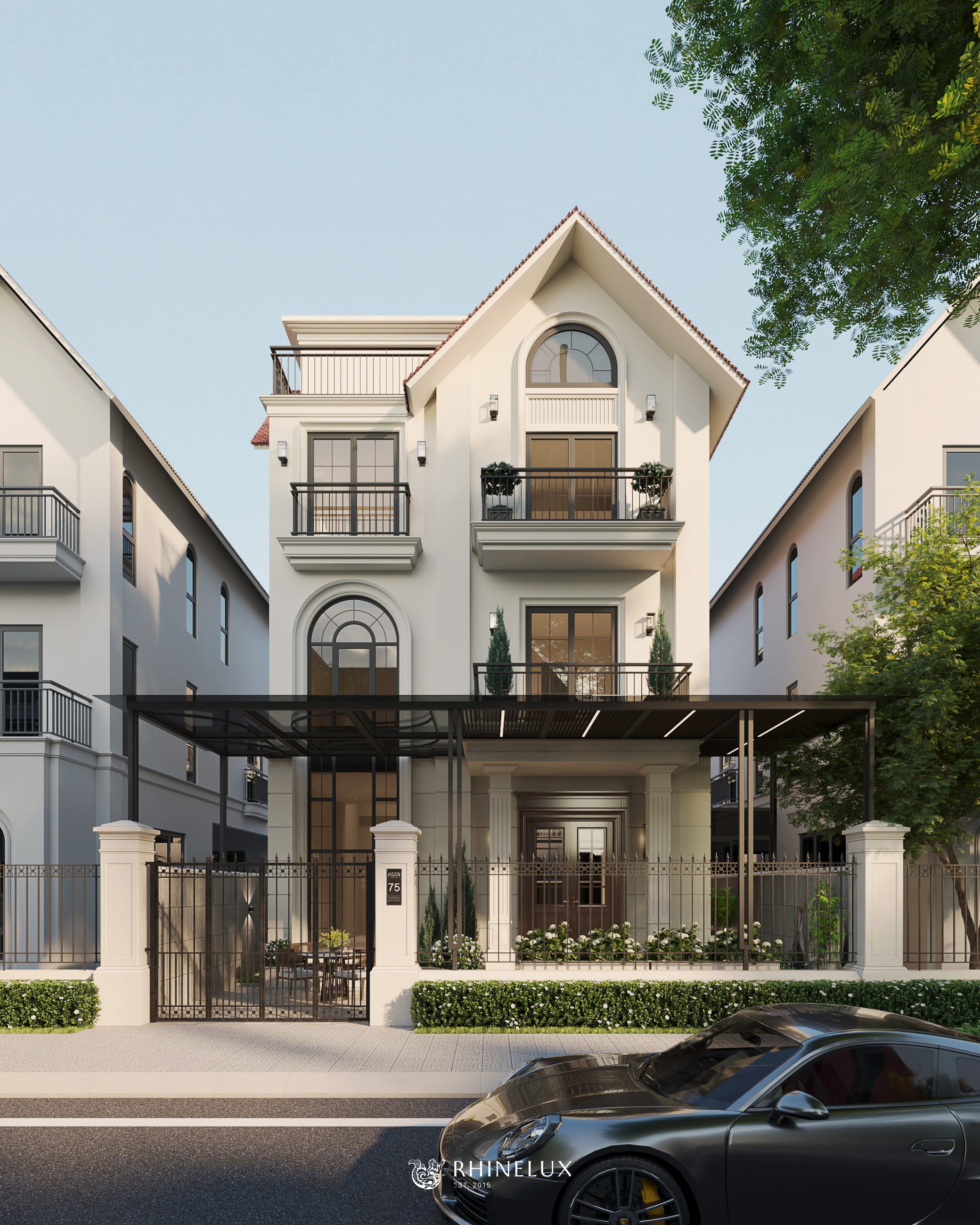 Thiết kế biệt thự đơn lập Anh Đào Vinhomes Riverside